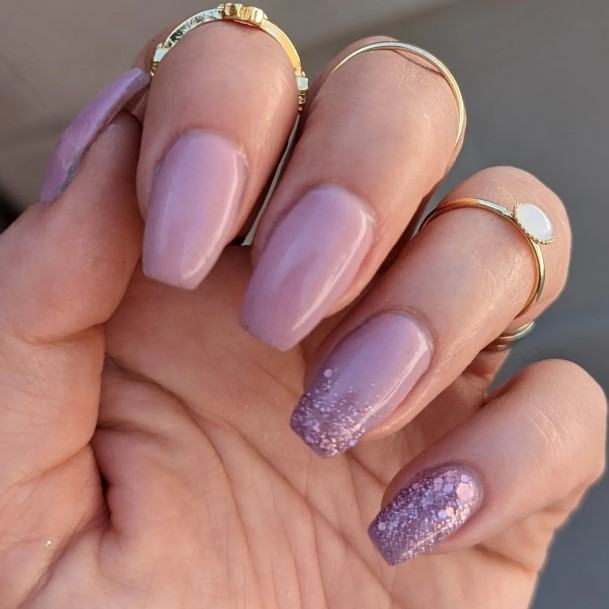 Georgeous Glitter Ombre Nail On Girl