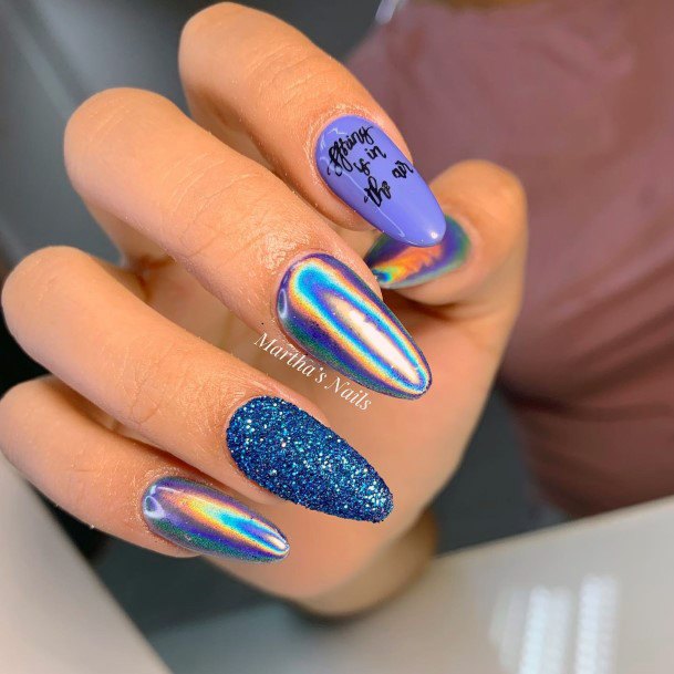 Georgeous Holographic Nail On Girl