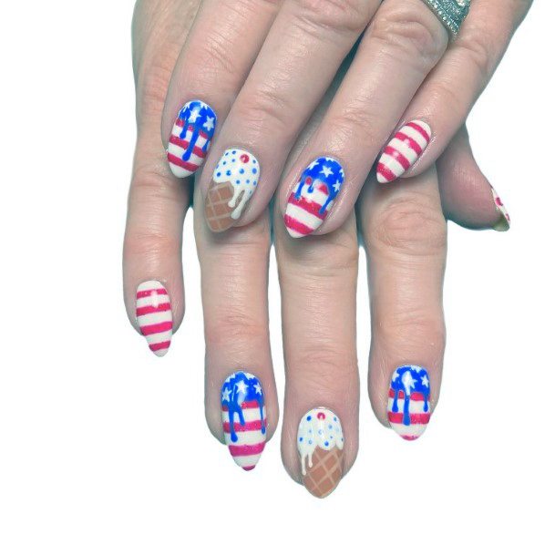 Georgeous Ice Cream Nail On Girl