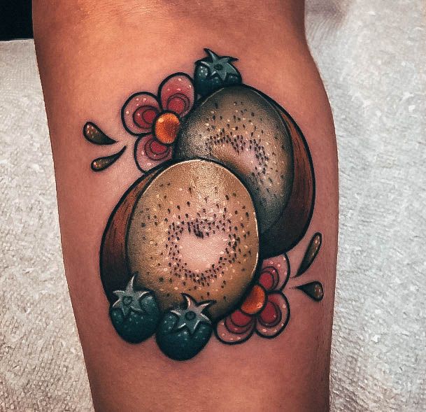 Georgeous Kiwi Tattoo On Girl