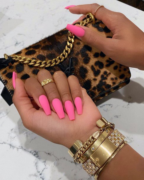 Georgeous Long Pink Nail On Girl