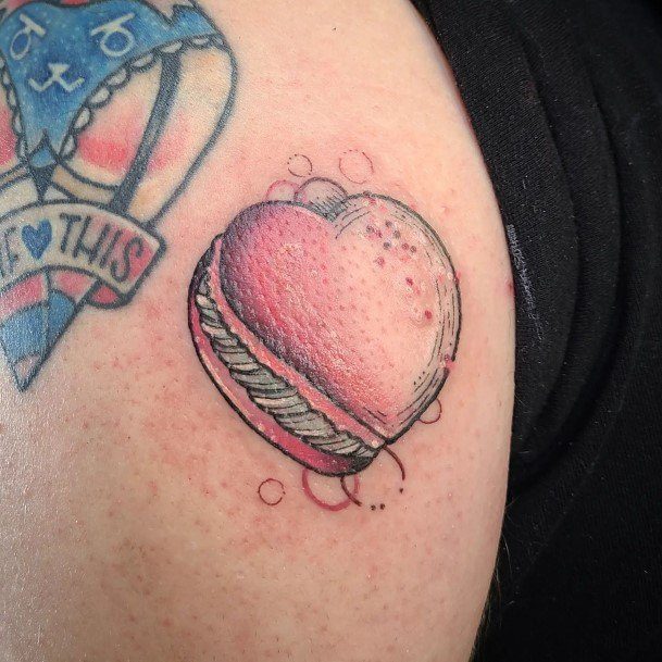 Georgeous Macaron Tattoo On Girl