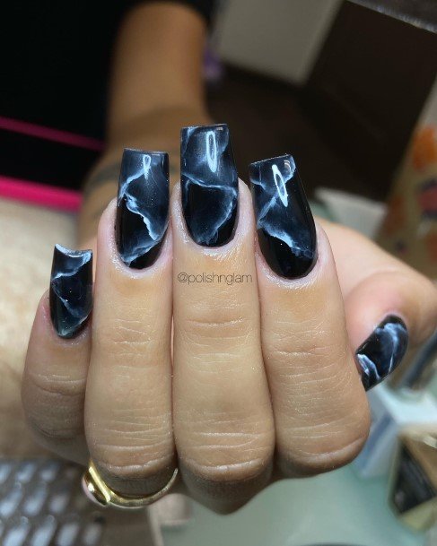 Georgeous Marble Nail On Girl