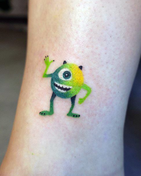 Georgeous Monsters Inc Tattoo On Girl