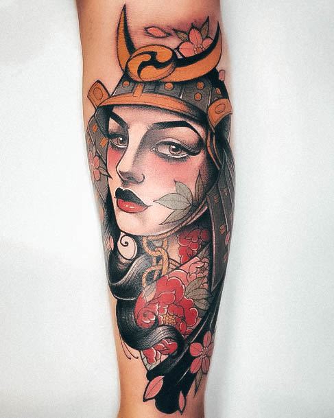 Georgeous Neo Traditional Tattoo On Girl