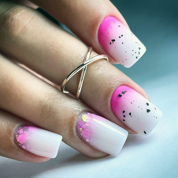 Georgeous Ombre Summer Nail On Girl