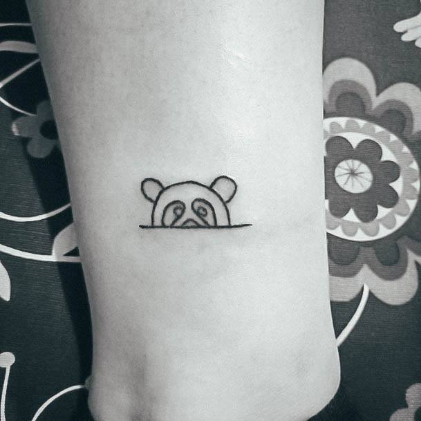 Georgeous Panda Tattoo On Girl