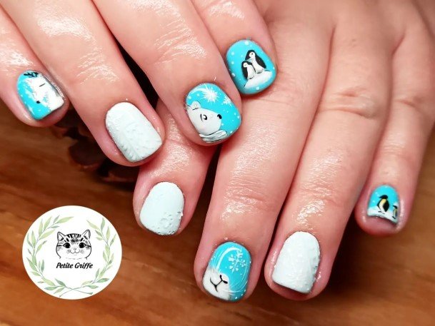 Georgeous Penguin Nail On Girl