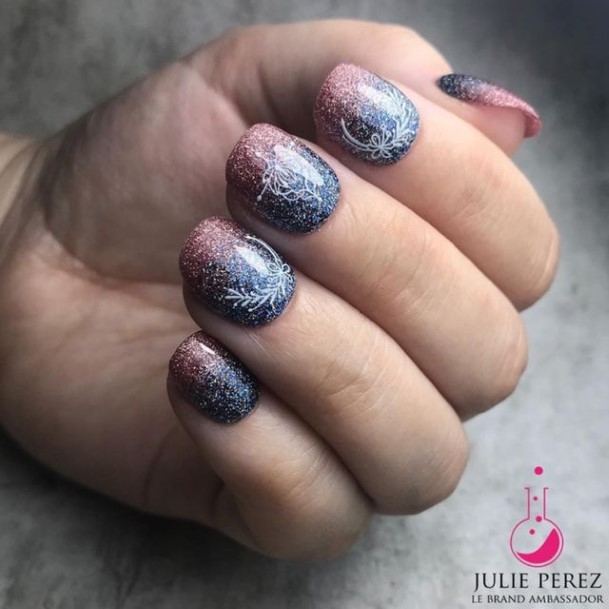 Georgeous Pink Ombre Nail On Girl