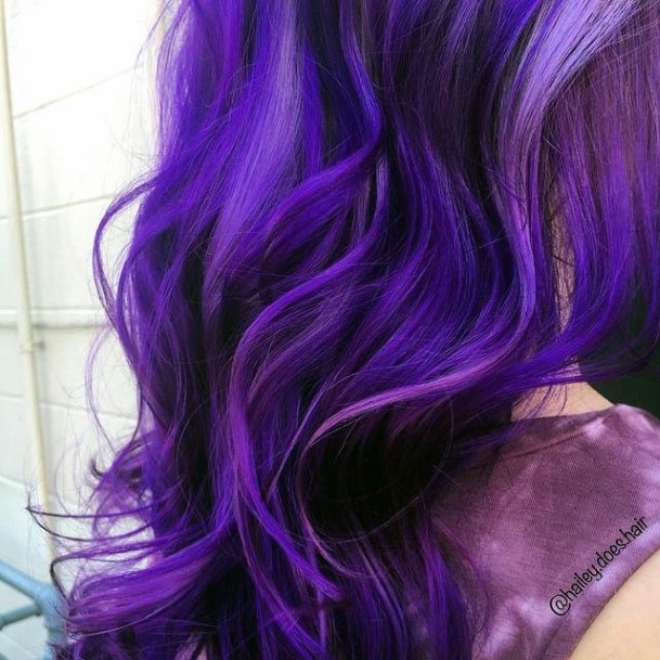 Georgeous Purple Hairstyles On Girl