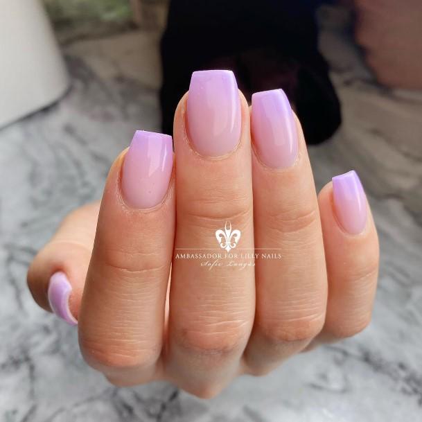 Georgeous Purple Ombre Nail On Girl