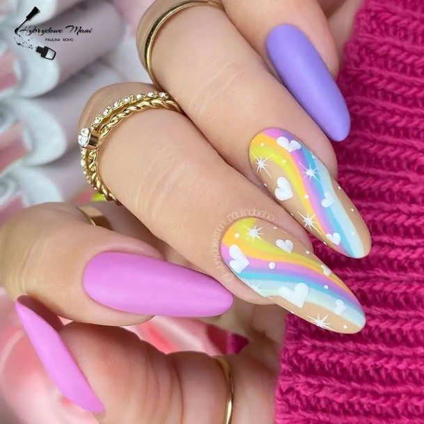 Georgeous Purple Summer Nail On Girl