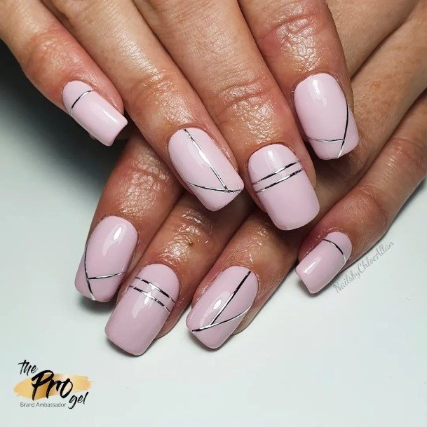 Georgeous Short Pink Nail On Girl