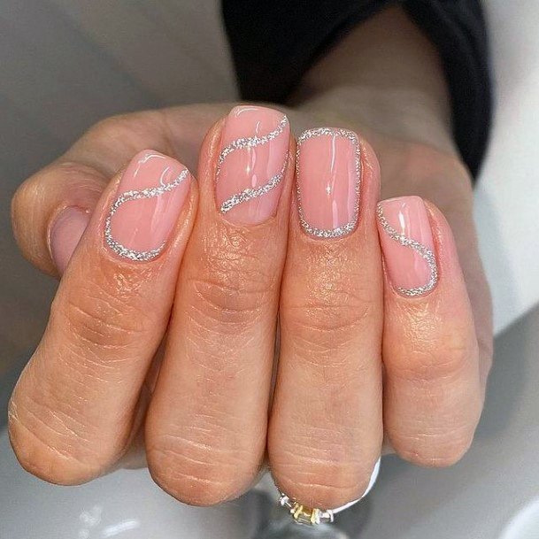 Georgeous Silver Dress Nail On Girl