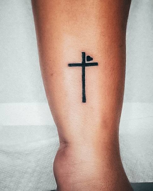 Georgeous Small Cross Tattoo On Girl