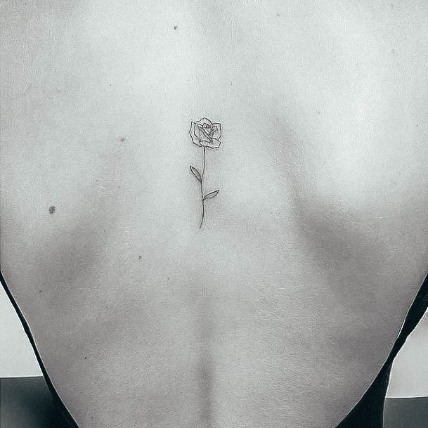 Georgeous Small Rose Tattoo On Girl