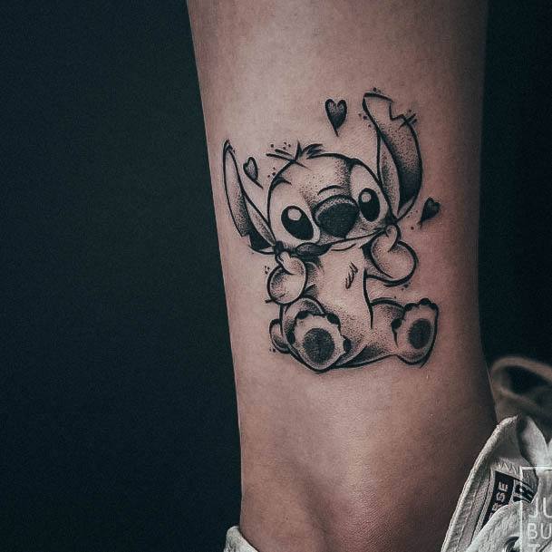 Georgeous Stitch Tattoo On Girl