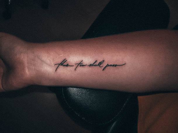 Top 100 Best This Too Shall Pass Tattoos For Women - Adage Design Ideas