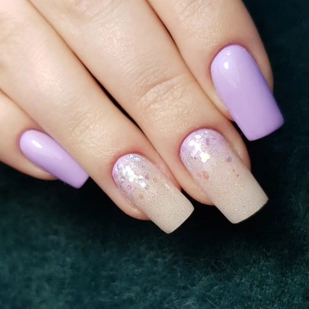 Georgeous Violet Nail On Girl