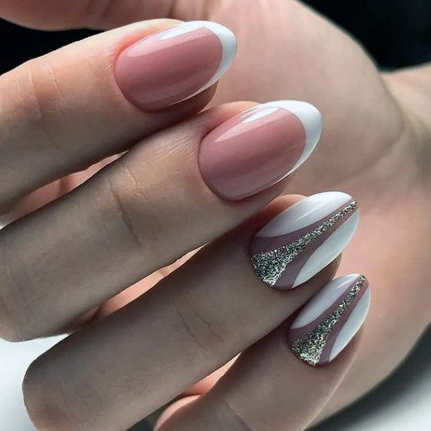 Georgeous White Prom Nail On Girl