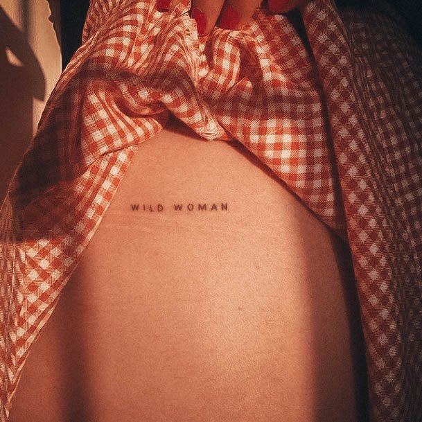 Georgeous Word Tattoo On Girl