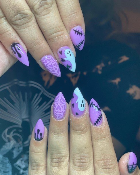 Ghost Nails Feminine Ideas