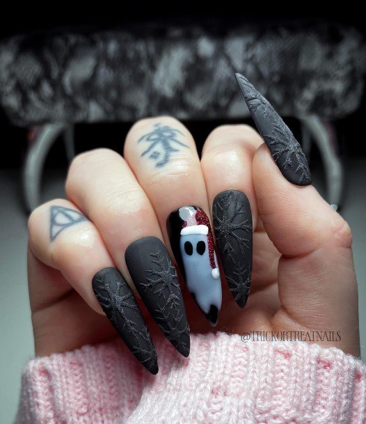 Ghost Womens Feminine Ghost Nails