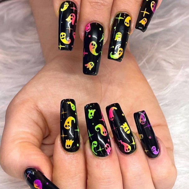 Ghost Womens Nail Ideas