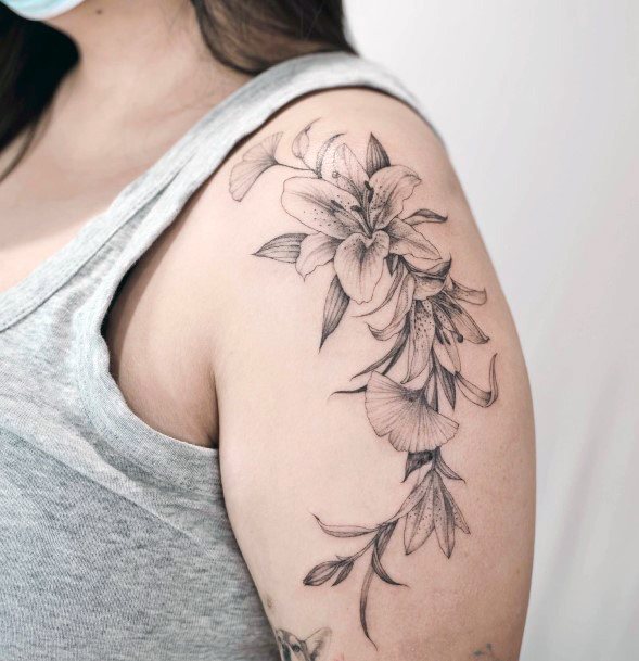 Ginkgo Female Tattoo Designs