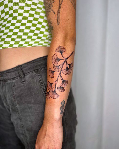 Top 100 Best Ginkgo Leaf Tattoos For Women - Leaves Design Ideas