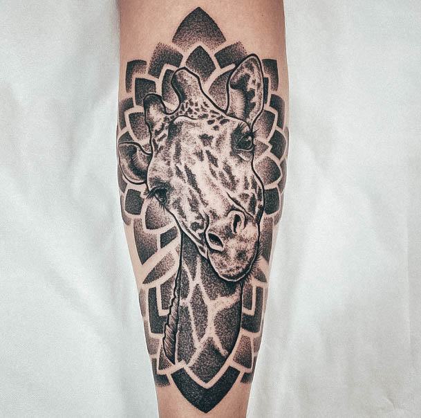 Giraffe Female Tattoo Designs Mandala