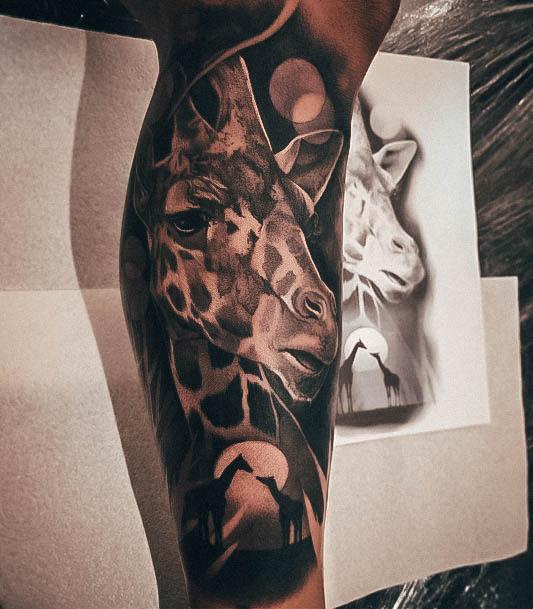 Giraffe Womens Tattoos Forearm Animal Sleeve