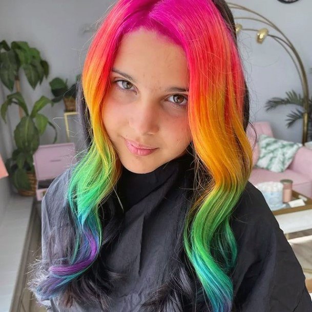 Girl Neon Hairstyles Styles