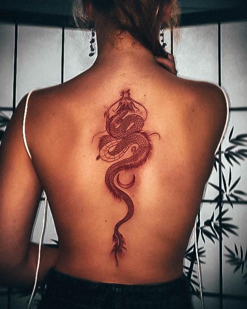 Girl Red Dragon Tattoo Styles