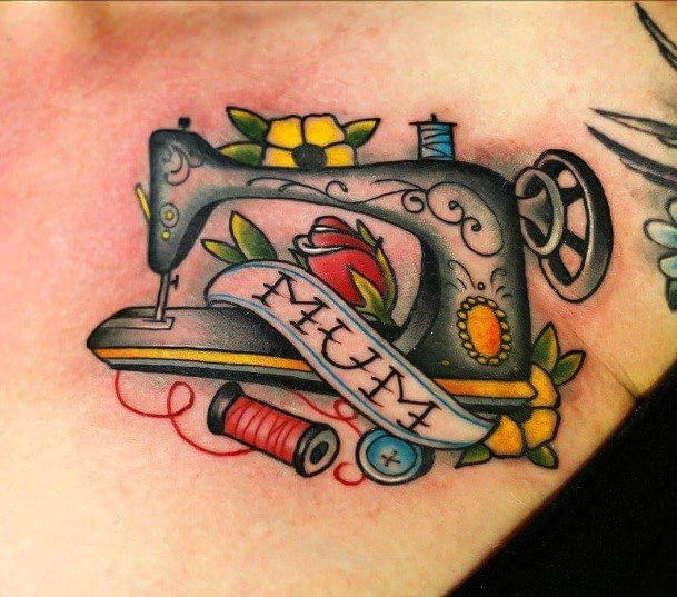 Girl Sewing Machine Tattoo Styles