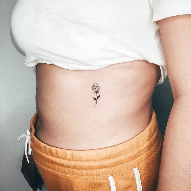 Girl Small Rose Tattoo Styles