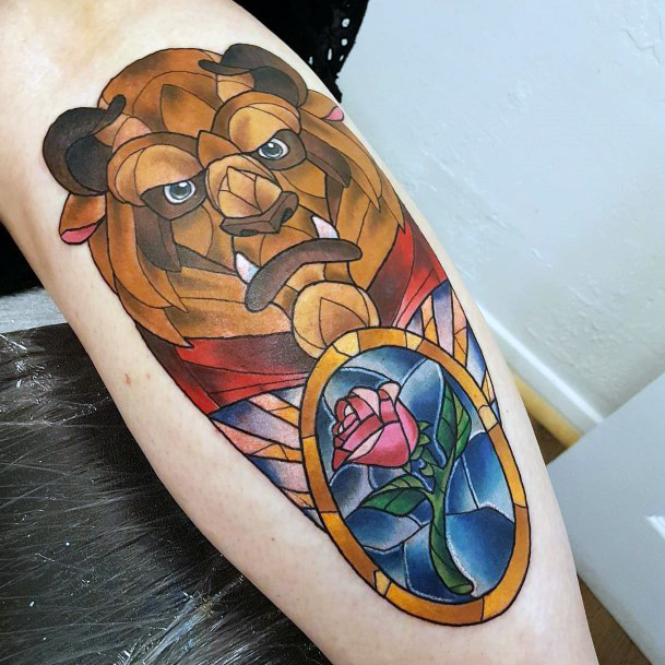 Girl Stained Glass Tattoo Styles