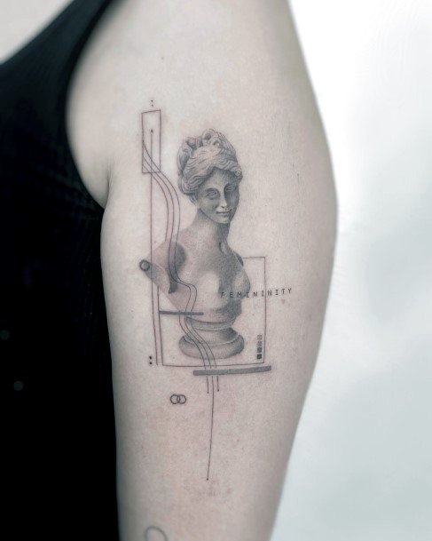 Girl Statue Tattoo Styles