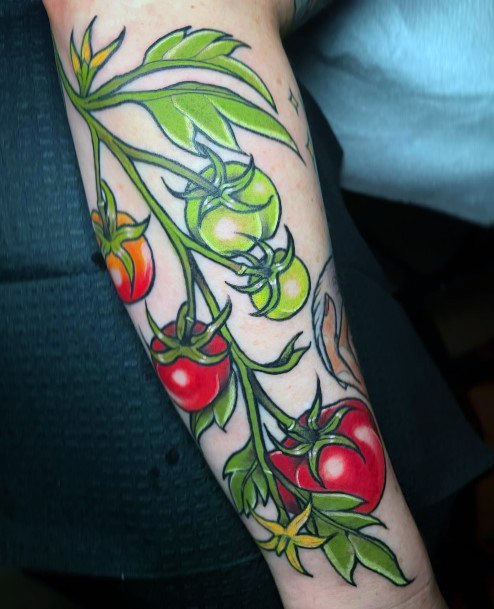 Girl Tomato Tattoo Styles