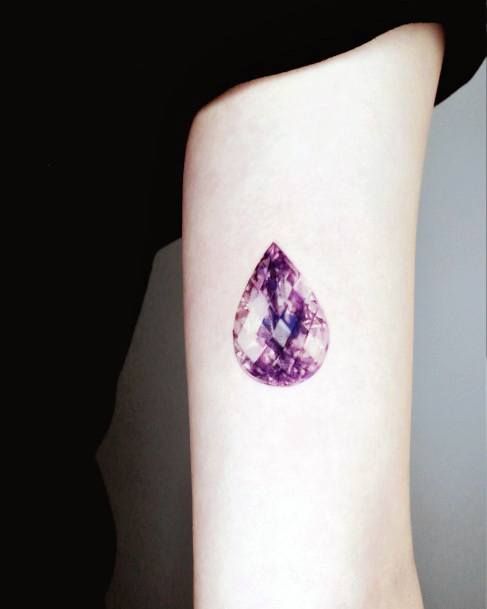 Girl With Darling Amethyst Tattoo Design