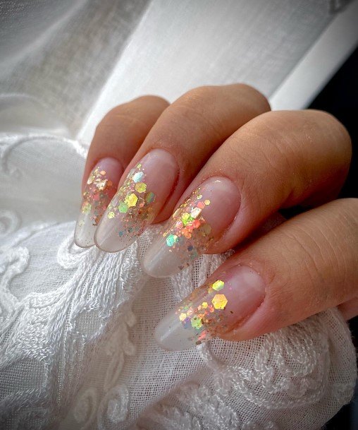 Girl With Darling Aquarium Nail Design