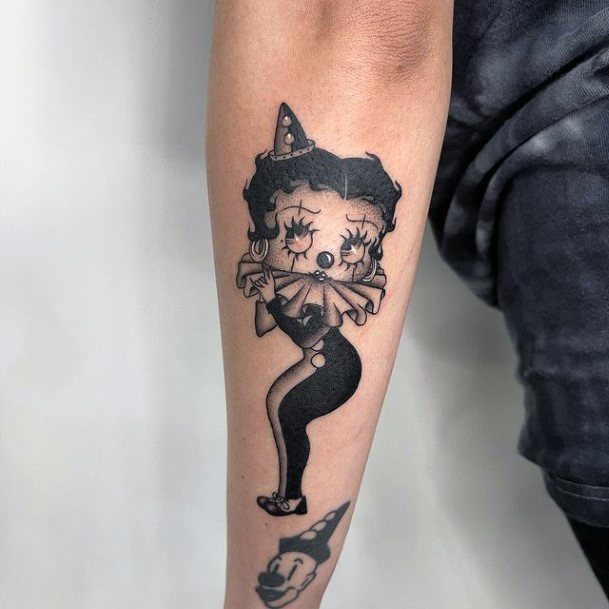 Girl With Darling Betty Bop Tattoo Design