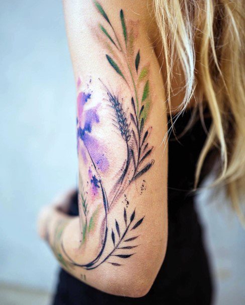 Girl With Darling Bicep Tattoo Design