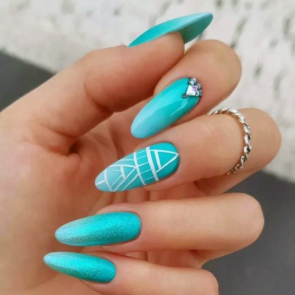 Girl With Darling Bright Summer Nail Design