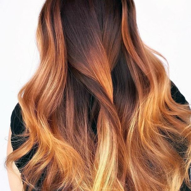 Girl With Darling Brown Ombre Hairstyles Design