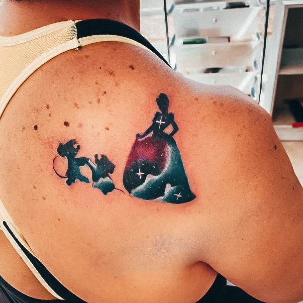 Girl With Darling Disney Princess Tattoo Design