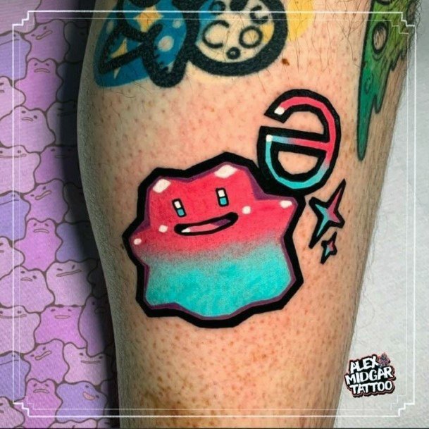 Girl With Darling Ditto Tattoo Design