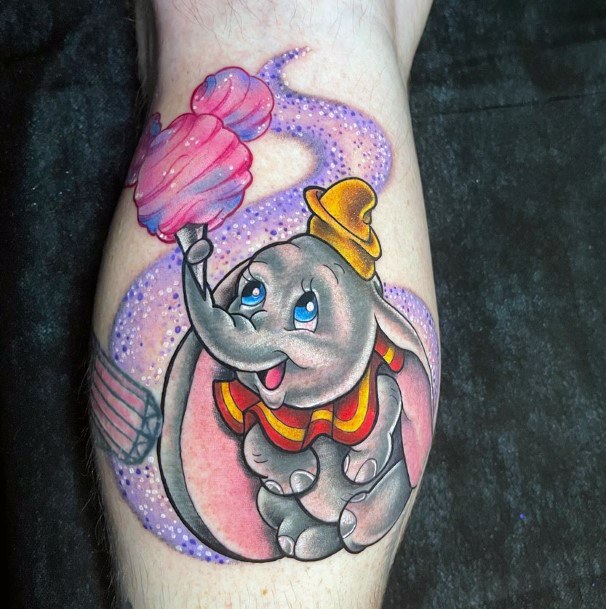 Girl With Darling Dumbo Tattoo Design