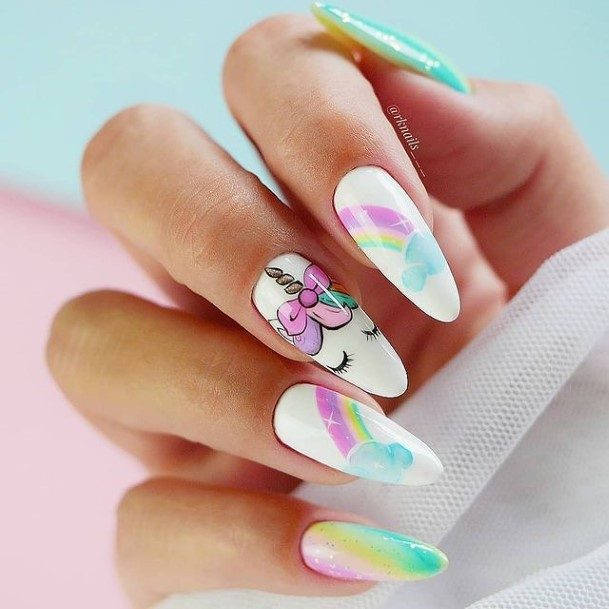 Girl With Darling Festival Nail Design