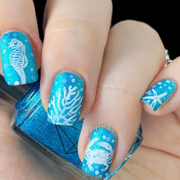 Girl With Darling Fish Nail Design